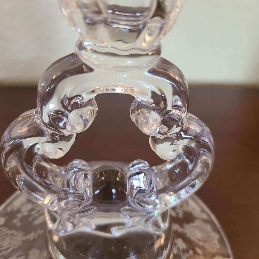 Vintage Cambridge Rosepoint candlestick set of 2 ❤️